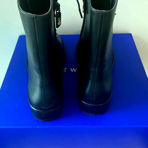 Stuart Weitzman Combat Boots - Laine Pearl - Picture 7 of 12